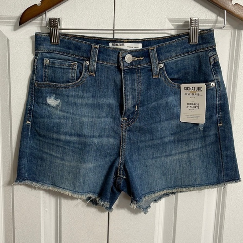 Signature‎ by Levi Strauss Girls Inseam Denim Shorts Adjustable Waist